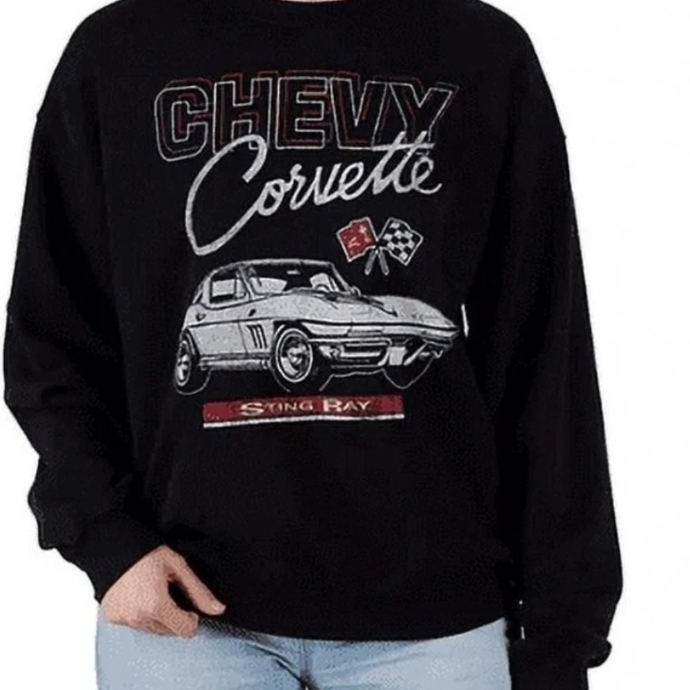 Corvette Black Crewneck Sweater